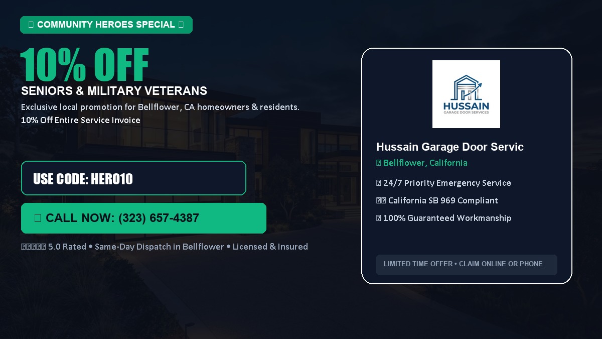 10% OFF Senior Citizens (65+) & Military / Veteran Community Discount in Bellflower, CA